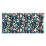 Colorful Sushi Pattern Print Beach Towel