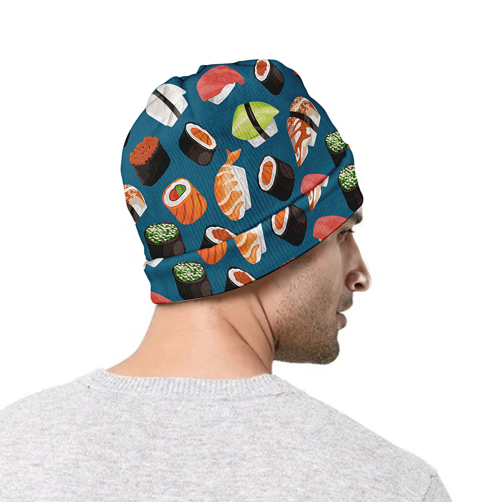 Colorful Sushi Pattern Print Beanie