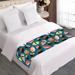 Colorful Sushi Pattern Print Bed Runner