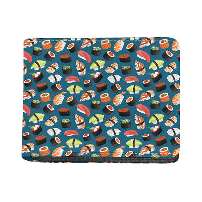 Colorful Sushi Pattern Print Bifold Wallet