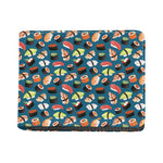 Colorful Sushi Pattern Print Bifold Wallet