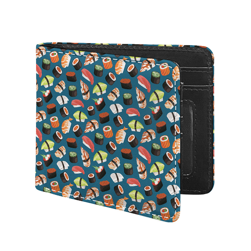 Colorful Sushi Pattern Print Bifold Wallet