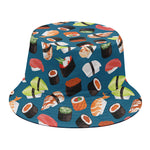 Colorful Sushi Pattern Print Bucket Hat