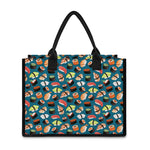 Colorful Sushi Pattern Print Canvas Tote Bag