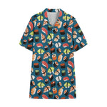 Colorful Sushi Pattern Print Cotton Hawaiian Shirt