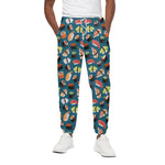 Colorful Sushi Pattern Print Cotton Pants