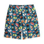 Colorful Sushi Pattern Print Cotton Shorts