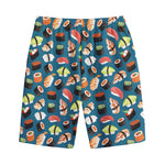 Colorful Sushi Pattern Print Cotton Shorts