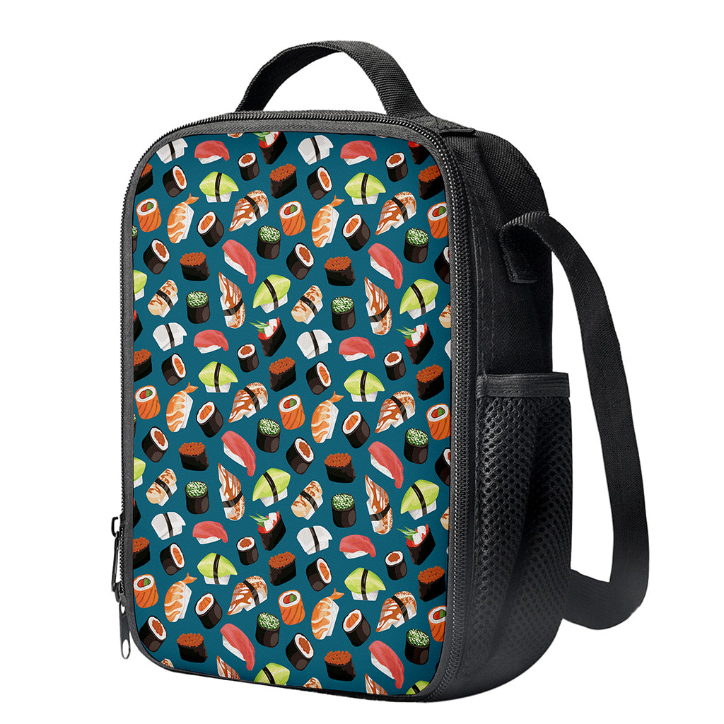 Colorful Sushi Pattern Print Crossbody Lunch Bag