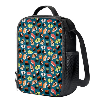 Colorful Sushi Pattern Print Crossbody Lunch Bag