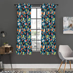 Colorful Sushi Pattern Print Curtain