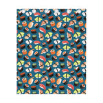 Colorful Sushi Pattern Print Curtain