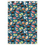 Colorful Sushi Pattern Print Curtain