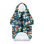 Colorful Sushi Pattern Print Dog Zip Up Hoodie