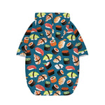 Colorful Sushi Pattern Print Dog Zip Up Hoodie