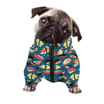 Colorful Sushi Pattern Print Dog Zip Up Jacket