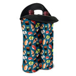 Colorful Sushi Pattern Print Double Neoprene Wine Tote