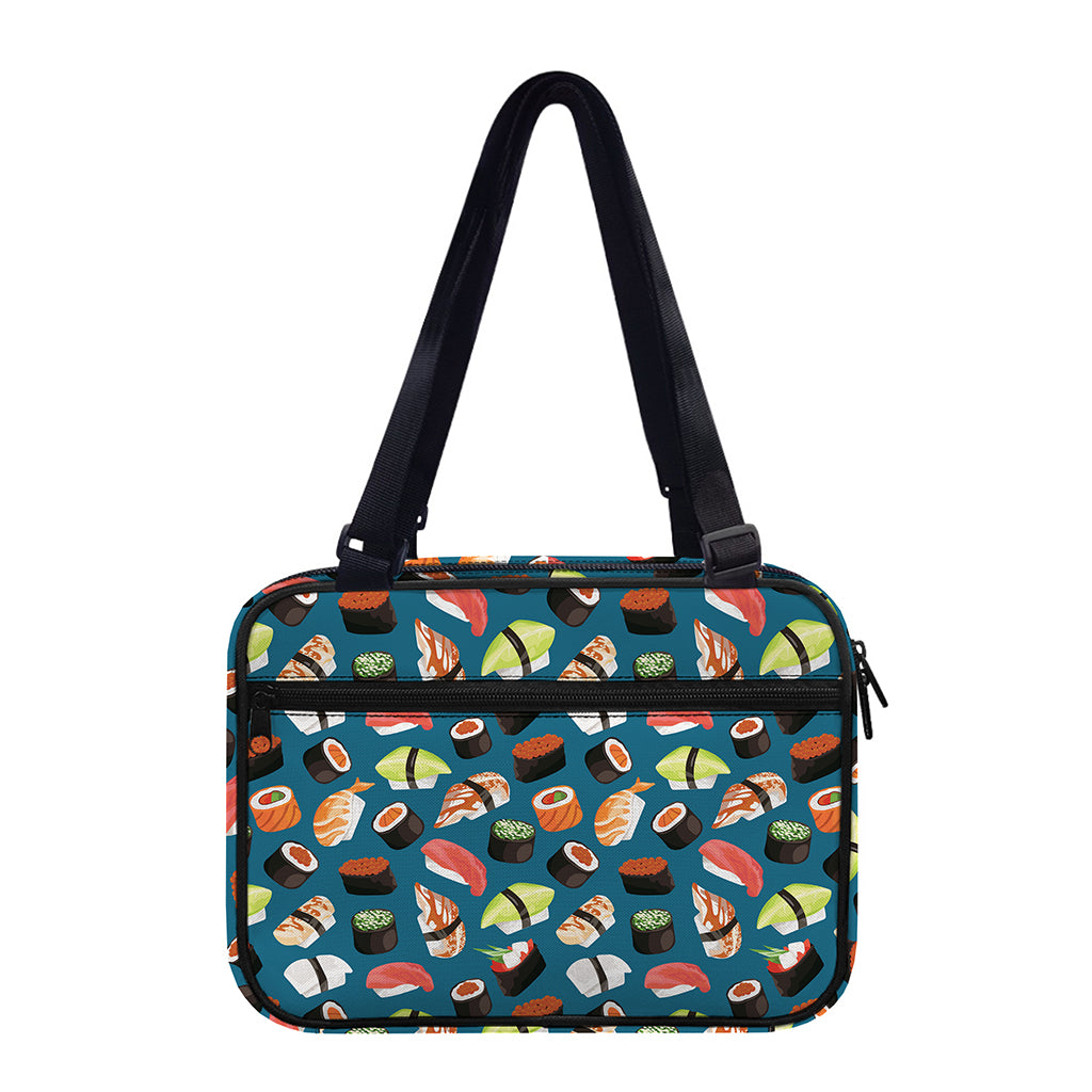 Colorful Sushi Pattern Print Double Strap Bible Bag