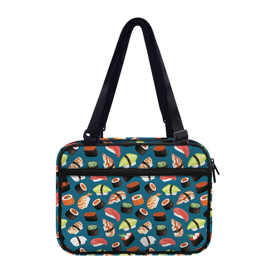 Colorful Sushi Pattern Print Double Strap Bible Bag