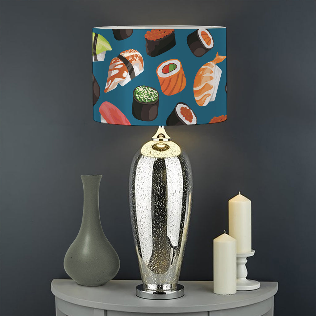 Colorful Sushi Pattern Print Drum Lamp Shade
