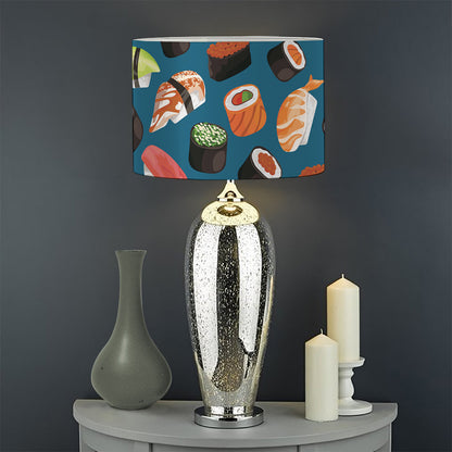 Colorful Sushi Pattern Print Drum Lamp Shade