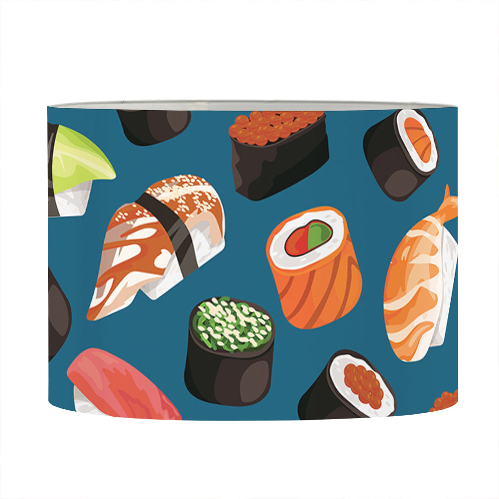 Colorful Sushi Pattern Print Drum Lamp Shade