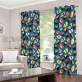 Colorful Sushi Pattern Print Extra Wide Grommet Curtains