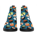 Colorful Sushi Pattern Print Flat Ankle Boots