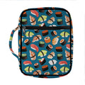 Colorful Sushi Pattern Print Front Pocket Bible Bag