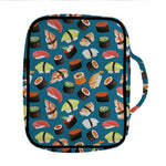 Colorful Sushi Pattern Print Front Pocket Bible Bag