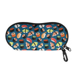 Colorful Sushi Pattern Print Glasses Case