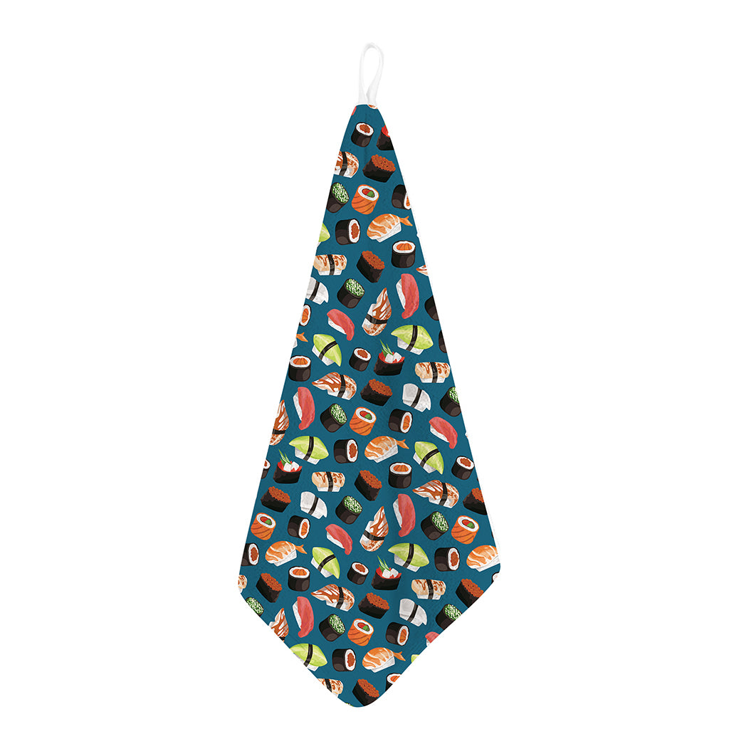 Colorful Sushi Pattern Print Hand Towel