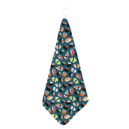 Colorful Sushi Pattern Print Hand Towel