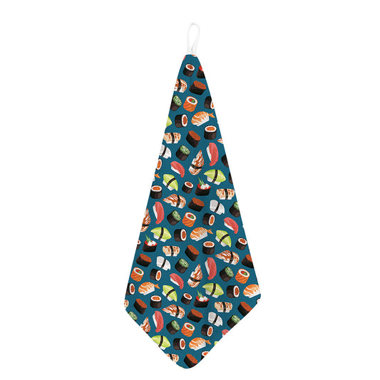 Colorful Sushi Pattern Print Hand Towel