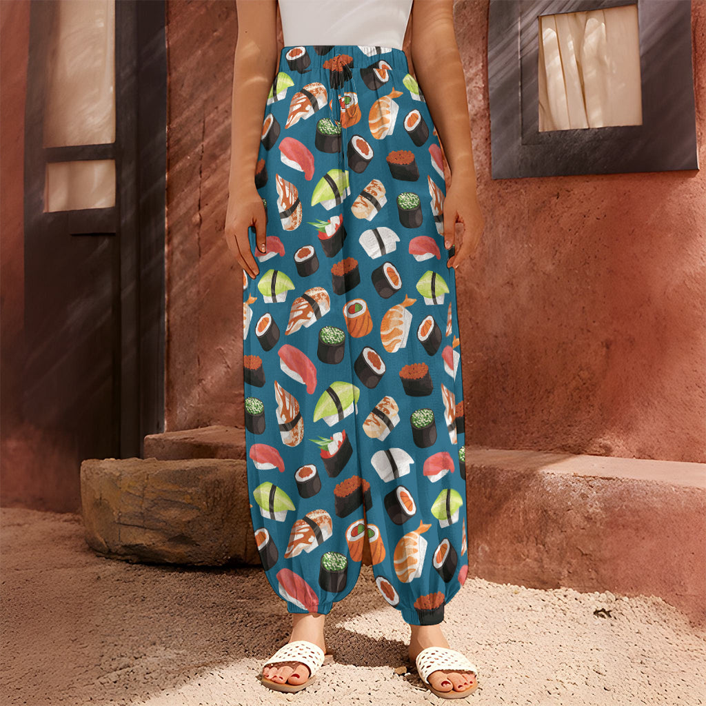 Colorful Sushi Pattern Print Harem Pants