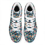 Colorful Sushi Pattern Print High Top Leather Sneakers