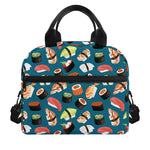 Colorful Sushi Pattern Print Insulated Lunch Bag