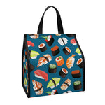 Colorful Sushi Pattern Print Insulated Lunch Tote