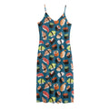 Colorful Sushi Pattern Print Jersey Midi Cami Dress
