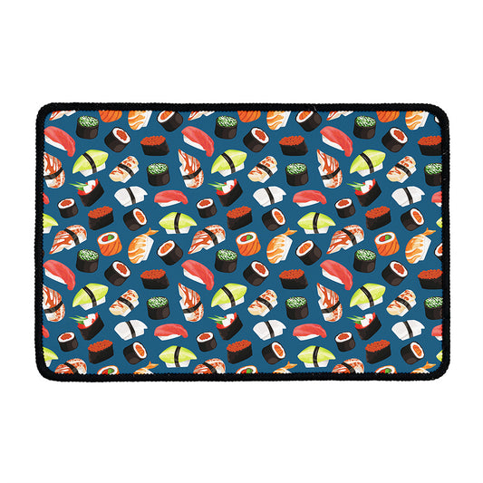 Colorful Sushi Pattern Print Kitchen Mat