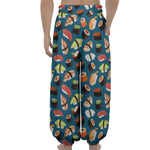 Colorful Sushi Pattern Print Lantern Pants