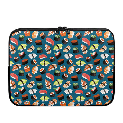 Colorful Sushi Pattern Print Laptop Sleeve
