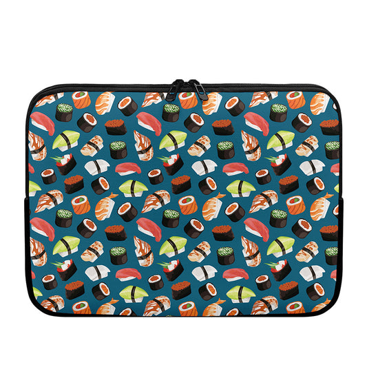 Colorful Sushi Pattern Print Laptop Sleeve