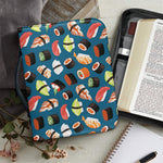 Colorful Sushi Pattern Print Leather Bible Cover