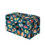Colorful Sushi Pattern Print Leather Tissue Box Cover