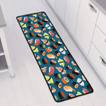 Colorful Sushi Pattern Print Long Kitchen Mat