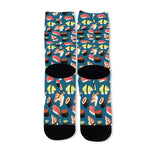 Colorful Sushi Pattern Print Long Socks