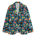 Colorful Sushi Pattern Print Men's Blazer