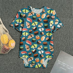 Colorful Sushi Pattern Print Men's Bodysuit