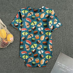Colorful Sushi Pattern Print Men's Bodysuit